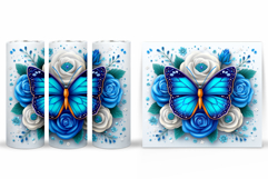 Butterfly Flowers Tumbler. Butterfly Tumbler Sublimation Product Image 2