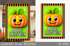 Cute Pumpkin Garden Flag. Cute Halloween Garden Flag Product Image 1