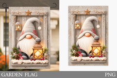 Christmas Gnome Garden Flag. Christmas Garden Flag Design Product Image 1