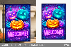 Halloween Garden Flag Design. Halloween Sublimation Product Image 1