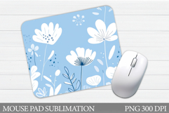 Flowers Mouse Pad Sublimation. Floral Mouse Pad Design Product Image 1