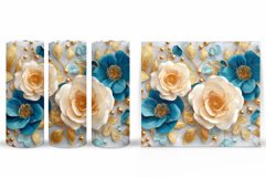 Flowers Tumbler Sublimation. Floral Tumbler Design Product Image 2