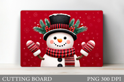 Cute Snowman Cutting Board. Christmas Cutting Board Design Product Image 1