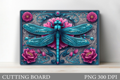 Dragonfly Cutting Board Design. Dragonfly Sublimation Product Image 1