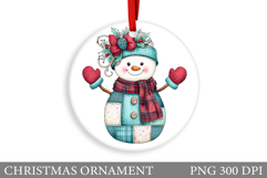 Snowman Christmas Ornament. Snowman Ornament Design Product Image 1