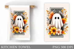 Cute Ghost Kitchen Towel. Cute Halloween Kitchen Towel Product Image 1