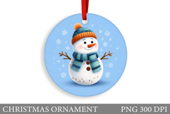Cute Snowman Christmas Ornament. Christmas Ornament Design Product Image 1