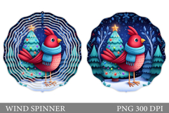 Christmas Bird Wind Spinner. Christmas Wind Spinner Design Product Image 1