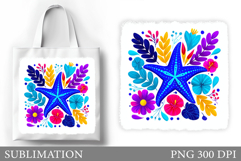 Starfish Tote Bag Sublimation. Starfish Sublimation Product Image 1