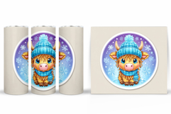 Christmas Cow Tumbler Design. Christmas Tumbler Sublimation Product Image 2