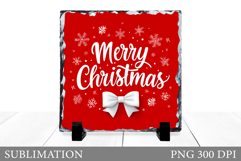 Merry Christmas Slate Sublimation. Christmas Slate Design Product Image 1