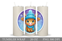 Christmas Cow Tumbler Design. Christmas Tumbler Sublimation Product Image 1