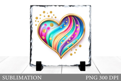 Valentines Heart Sublimation. Valentines Heart Slate Product Image 1