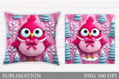 Cardinal Pillow Design. Christmas Pillow Sublimation Product Image 1