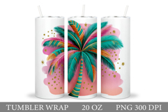 Palm Tree Tumbler Design. Palm Tree Sublimation Product Image 1