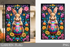 Easter Bunny Garden Flag. Easter Garden Flag Sublimation Product Image 1