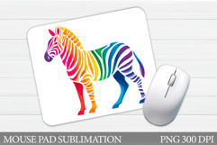 Zebra Mouse Pad Design. Zebra Sublimation Product Image 1