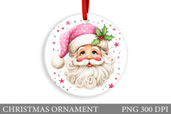 Santa Claus Christmas Ornament. Cute Santa Claus Sublimation Product Image 1
