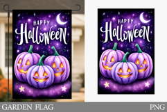 Halloween Garden Flag Design. Halloween Pumpkin Garden Flag Product Image 1