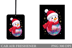 Snowman Car Air Freshener. Christmas Car Air Freshener Product Image 1