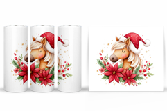 Christmas Horse Tumbler. Christmas Tumbler Sublimation Product Image 2