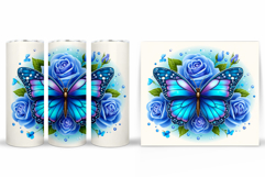 Butterfly Flowers Tumbler. Butterfly Tumbler Sublimation Product Image 2