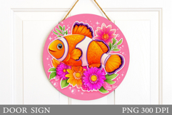 Fish Door Sign Sublimation. Fish Sublimation Product Image 1