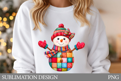 Cute Snowman Sublimation. Snowman T-Shirt Sublimation Product Image 1
