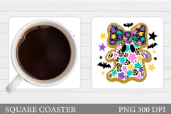 Ghost Coaster Design. Halloween Coaster Sublimation Product Image 1