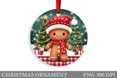 Gingerbread Christmas Ornament. Cute Raccoon Sublimation Product Image 1