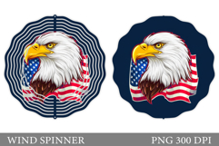 Patriotic Eagle Wind Spinner. Patriotic Wind Spinner Design Product Image 1