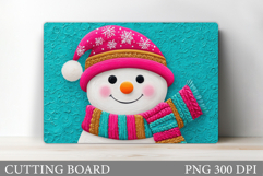 Cute Snowman Cutting Board. Christmas Cutting Board Design Product Image 1
