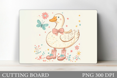 Cute Goose Cutting Board. Funny Goose Kitchen Cutting Board Product Image 1
