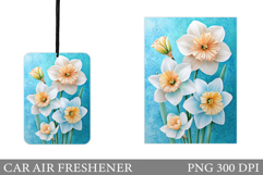 Flowers Car Air Freshener. Floral Car Air Freshener Design Product Image 1