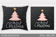 Christmas Tree Pillow Design. Christmas Pillow Sublimation Product Image 1