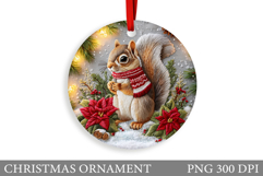 Cute Squirrel Christmas Ornament. Christmas Ornament Design Product Image 1