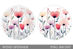 Wildflowers Wind Spinner. Flowers Wind Spinner Design Product Image 1
