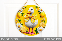 Cute Duck Door Sign Design. Duck Sublimation Product Image 1