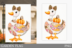 Fall Goose Garden Flag Design. Fall Garden Flag Sublimation Product Image 1