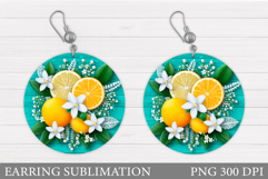 Lemons Earring Design. Lemons Sublimation Product Image 1
