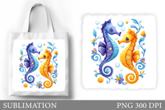 Seahorse Tote Bag Sublimation. Seahorse Sublimation Product Image 1