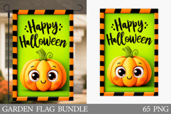 Cute Pumpkin Garden Flag. Cute Halloween Garden Flag Product Image 1