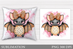 Halloween Bat Pillow Design. Halloween Sublimation Product Image 1