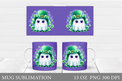St Patrick Ghost Mug Design. St Patrick Mug Sublimation Product Image 1