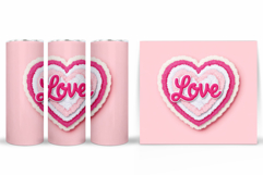 Heart Tumbler Sublimation. Valentines Tumbler Wrap Design Product Image 2