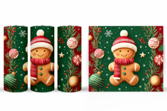 Gingerbread Tumbler Design. Christmas Tumbler Sublimation Product Image 2