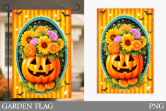 Halloween Pumpkin Garden Flag. Halloween Garden Flag Design Product Image 1