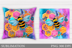 Bee Pillow Sublimation. Bee Sublimation Product Image 1