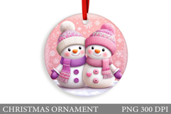 Snowman Christmas Ornament. Snowman Ornament Design Product Image 1