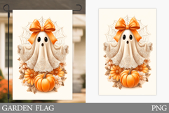 Halloween Ghost Garden Flag. Cute Halloween Garden Flag Product Image 1